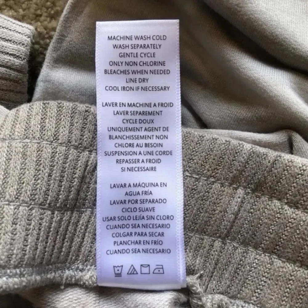 Splendid NWT Women’s Journey Ribbed Trim Knit Jogger Pants Smoky Gray Tie Dye XL - Picture 9 of 14